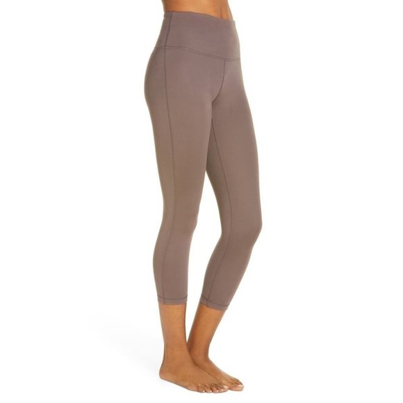Zella Studio Lite High Waist Capri Crop Leggings Grey Sparrow X-Small 0-2 NEW - Picture 2 of 10
